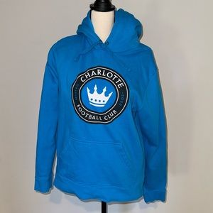 Fanatics Charlotte FC Pullover Blue Hoodie Sz M